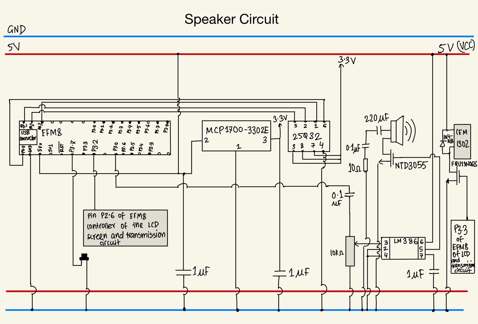 Schematic of the Speaker of Board#3